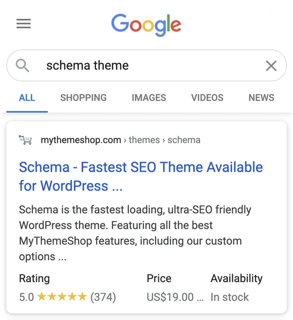 SCHÉMA DU PRODUIT AVEC RANK MATH