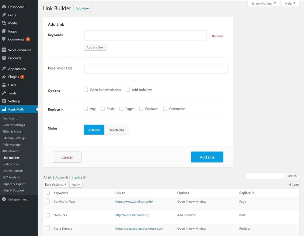 LINK BUILDER - OUTIL PRATIQUE POUR LES LIENS INTERNES (BIENTÔT DISPONIBLE)