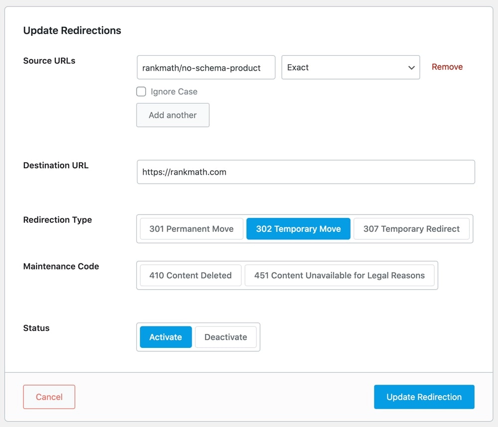 GESTIONNAIRE DE REDIRECTION AVANCÉ AVEC RANK MATH