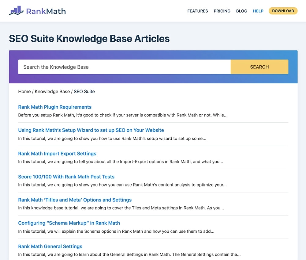 DOCUMENTATION COMPLÈTE SUR RANK MATH