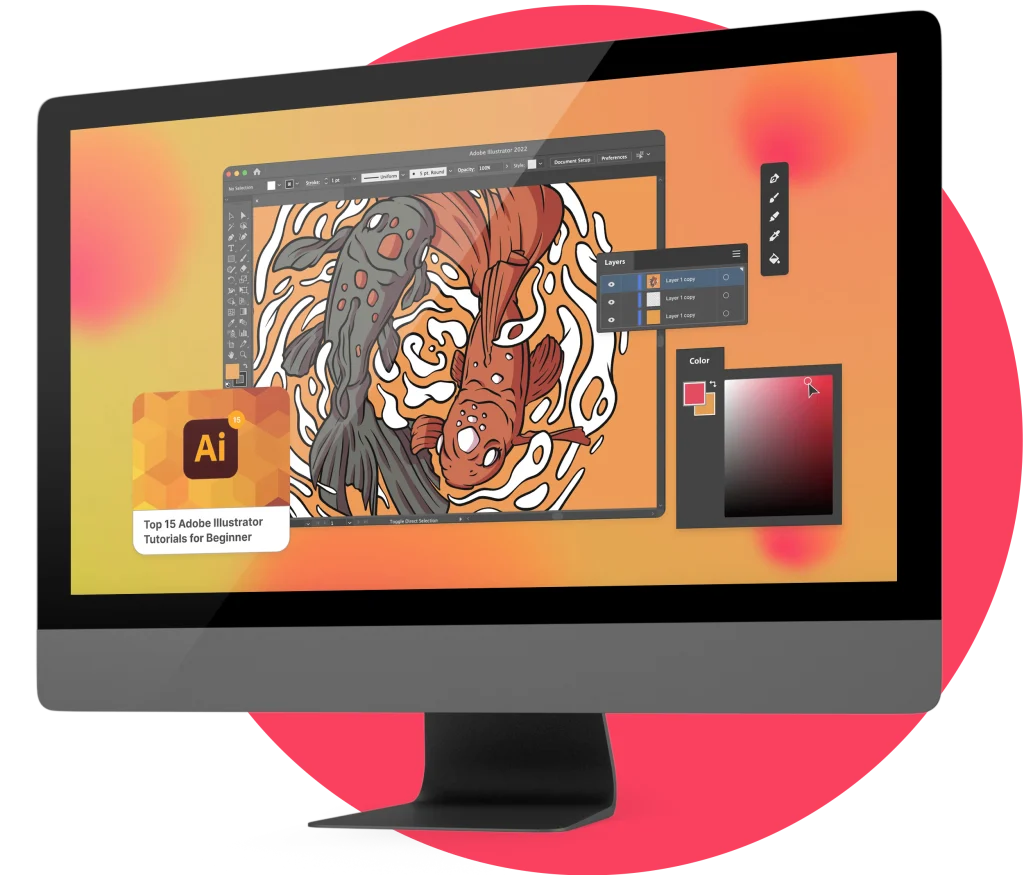 Utilisation du logiciel Adobe Illustrator sur un Imac